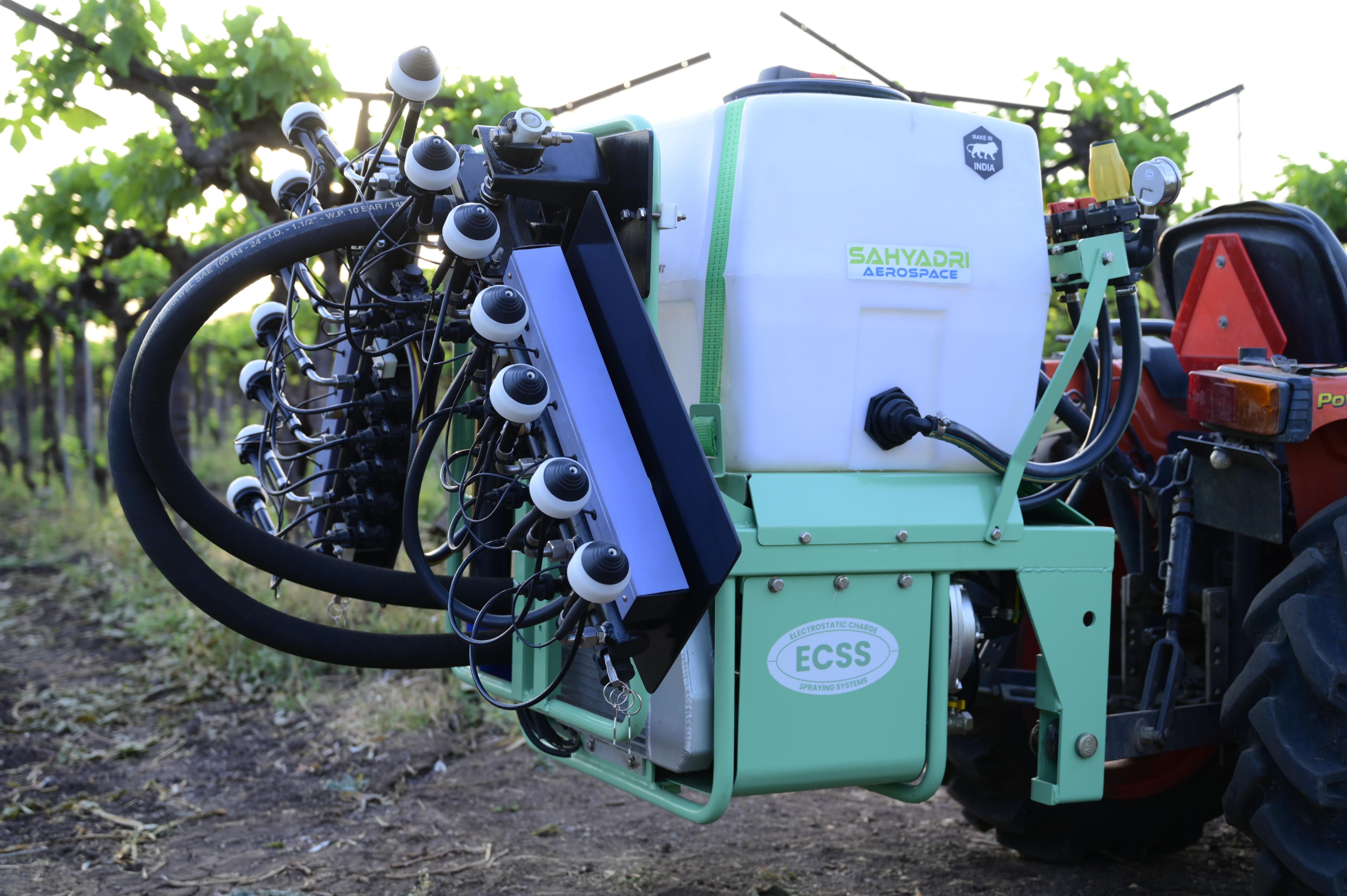 Sahyadri Aerospace Tractor Mounted ECSS Spraying Machine | Nashik 